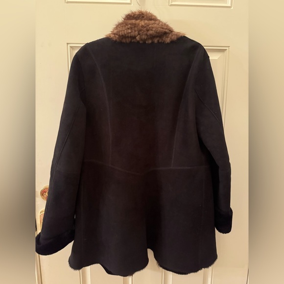 Rare Y2K HISO HIDESOCIETY Shawl Mink Fur Sheepskin Shearling Short Coat - Picture 4 of 14